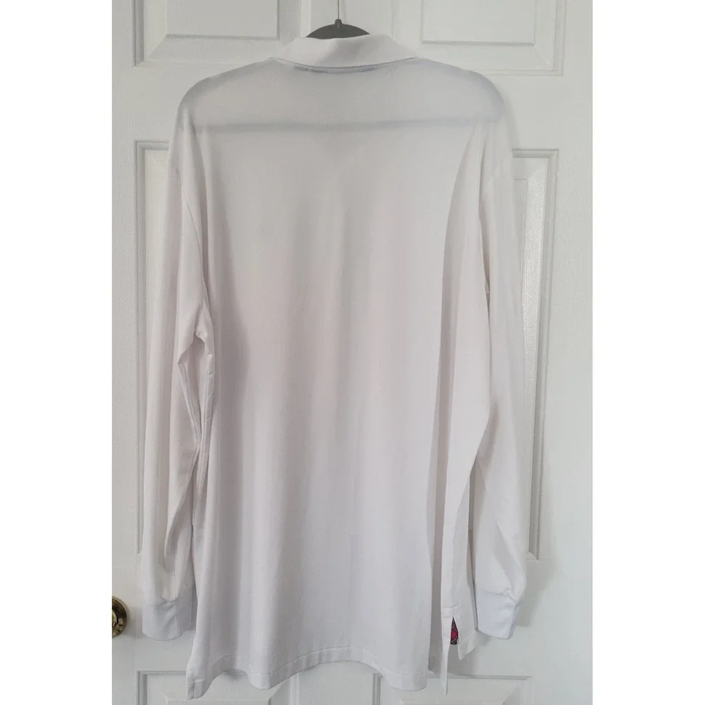 Polo Golf Ralph Lauren Men's XL White Long Sleeve Performance Polo Shirt Stretch
